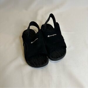 Champion Kids Black Open-Toe Sandals Size 9
